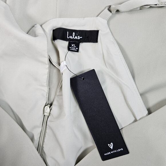 Lulus Mini Dress What a Stunner Sage Green Satin Asymmetrical Womens XL - Picture 4 of 9